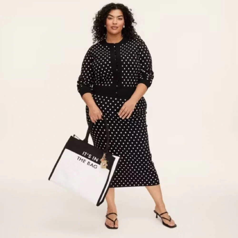 NWT Colorblock Knit Tote Bag - kate spade new york x Target White/Black - Picture 3 of 15